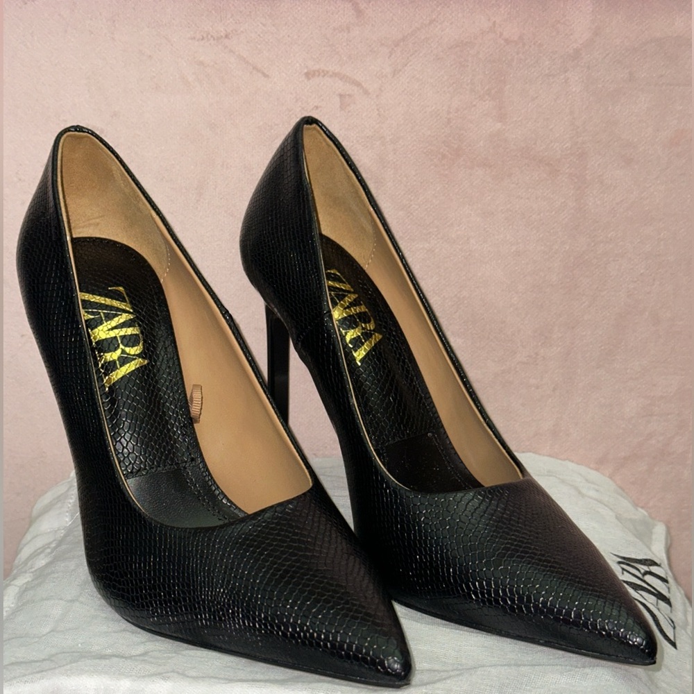 ZARA Black Stiletto Heels